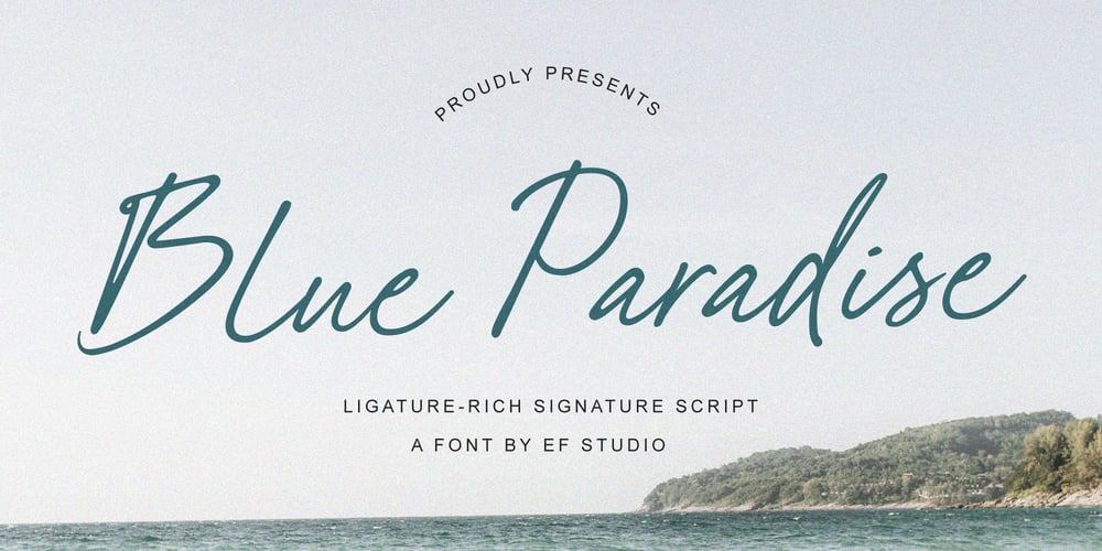 Blue Paradise font
