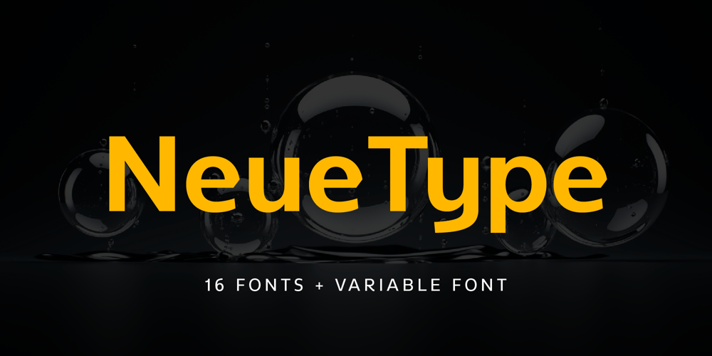 NeueType font
