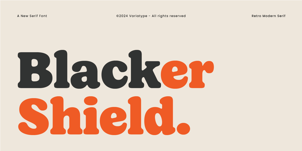 Blacker Shield font
