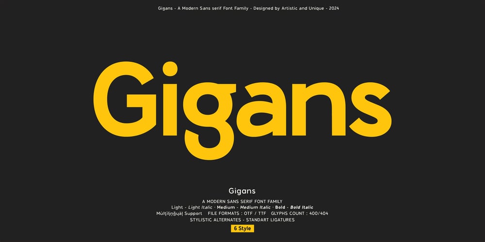 Gigans font