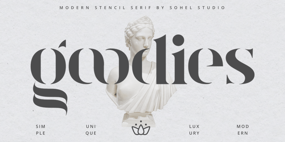 Goodies Stencil font