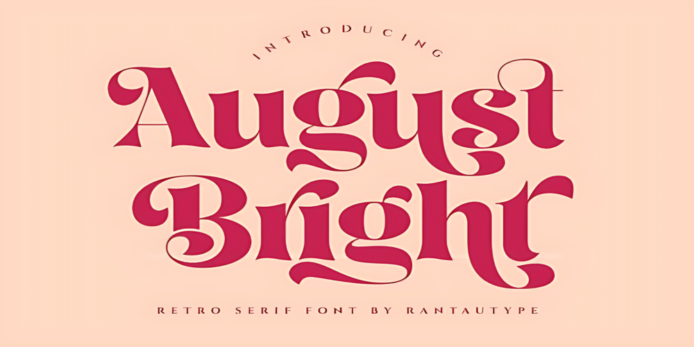 August Bright font