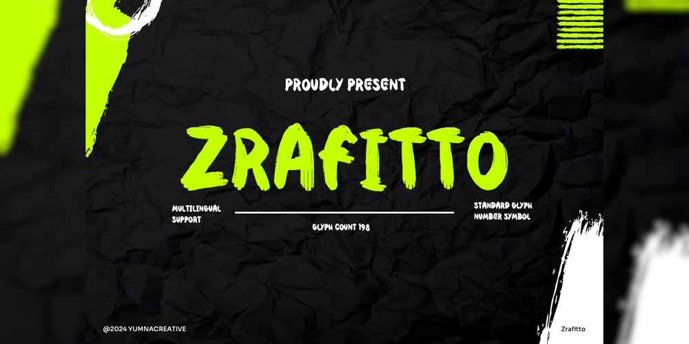 Zrafitto font