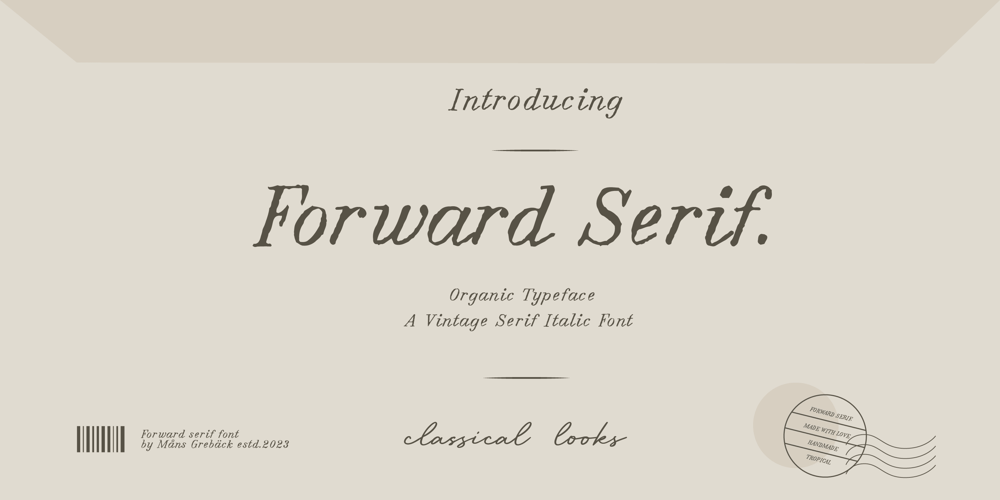 Forward Serif font
