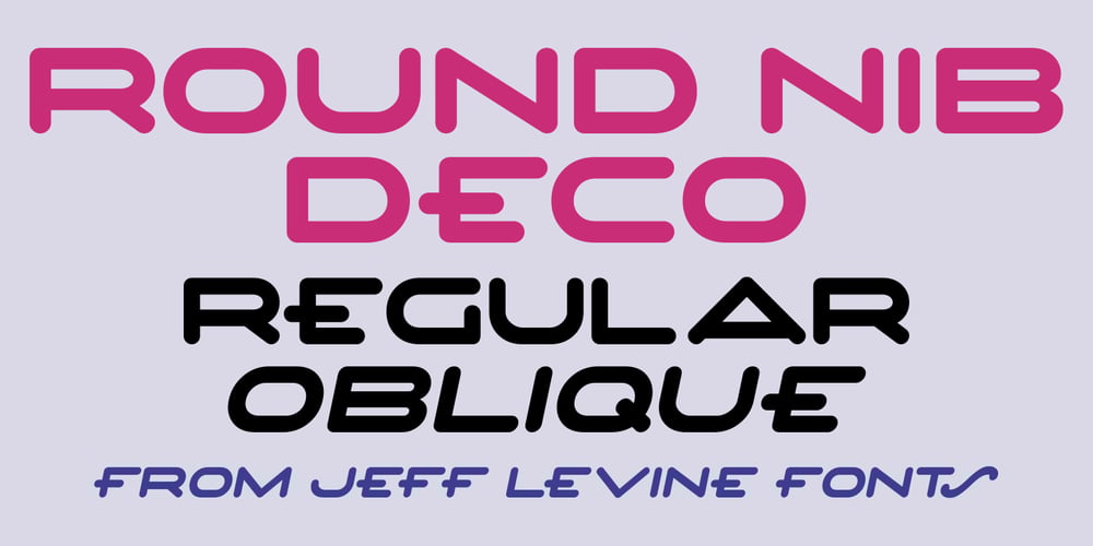 Round Nib Deco JNL font