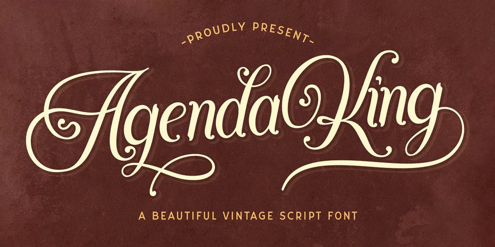 Agenda King font