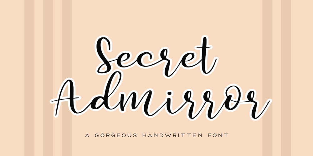 Secret Admirror font