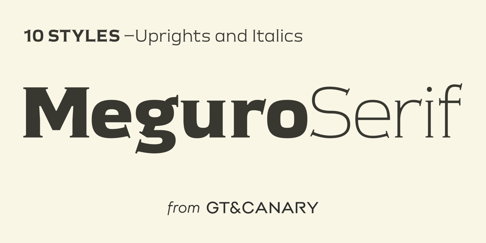 Meguro Serif font