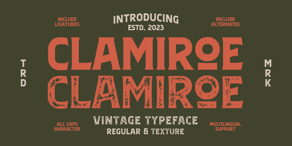 Clamiroe font
