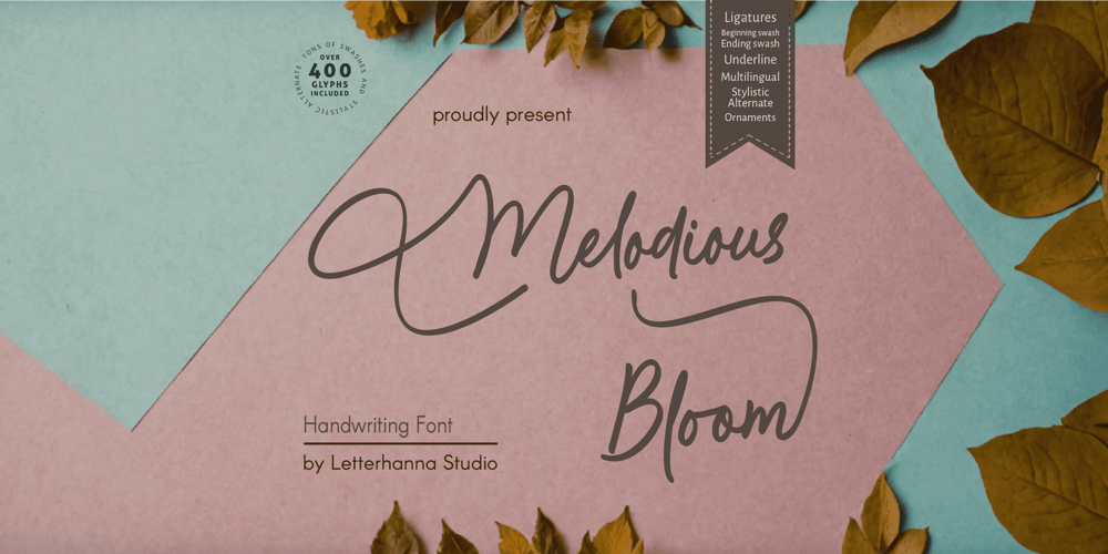Melodious Bloom font