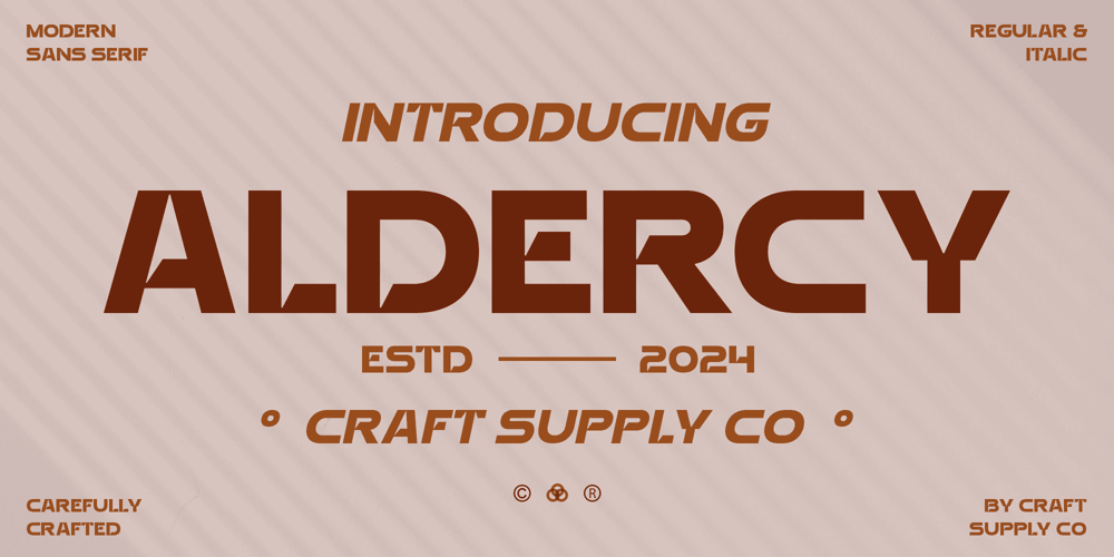 Aldercy font