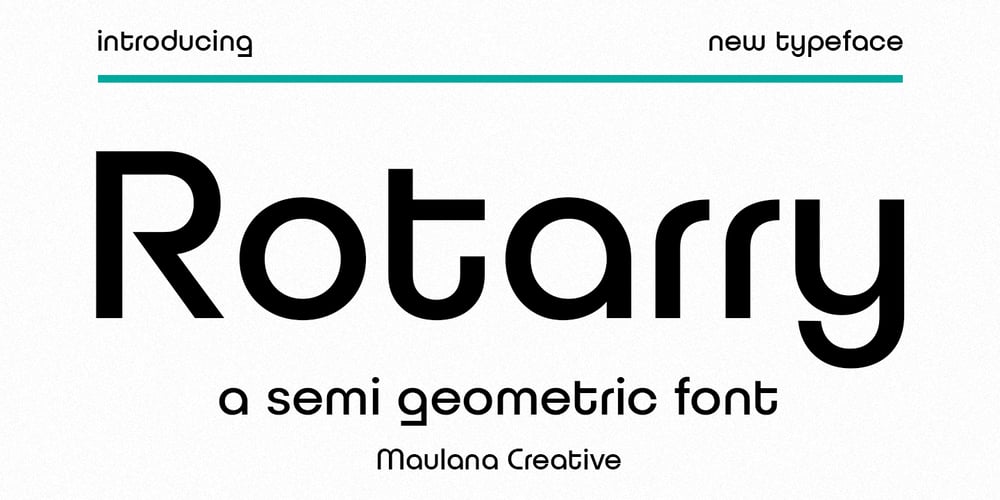 Rotarry Semi Geometric Font font