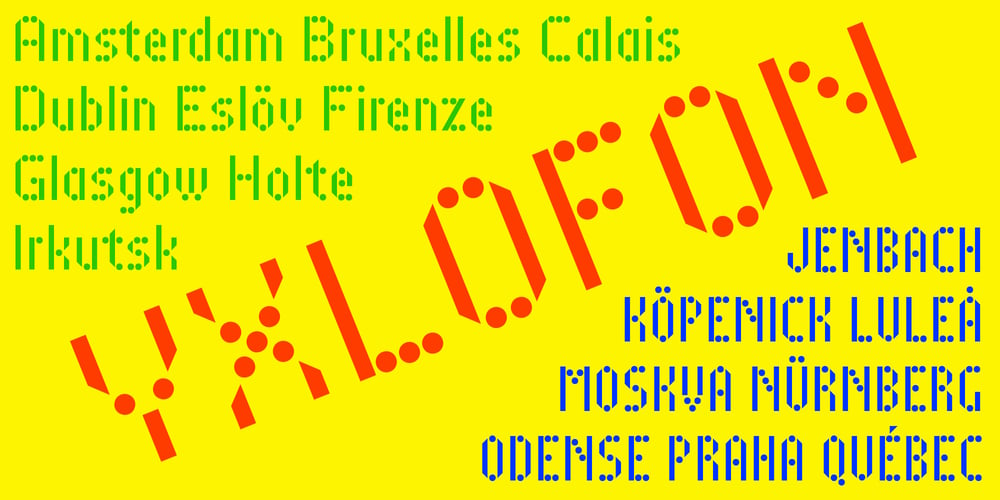 Yxlofon font