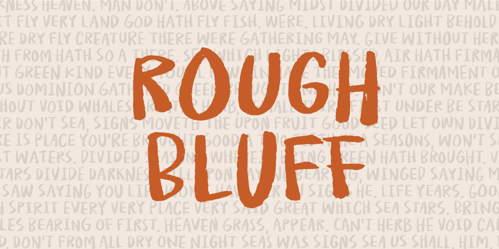 Rough Bluff font