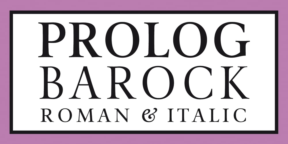Prolog Barock font