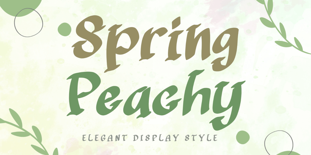 Spring Peachy font