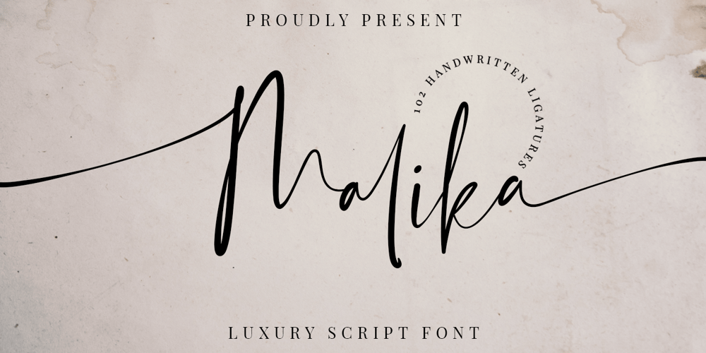 Malika font
