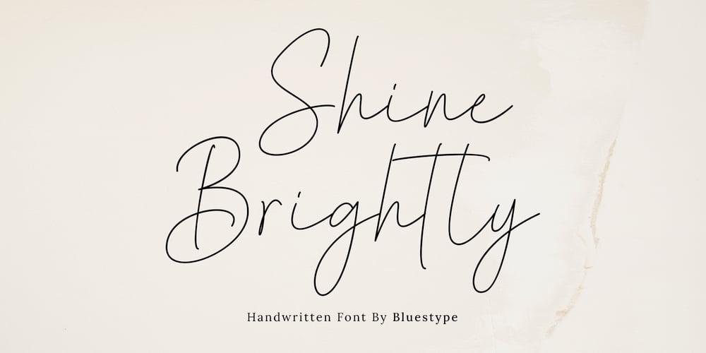 Shine Brightly font