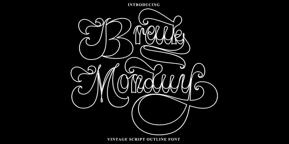 Breuk Monduy Outline font