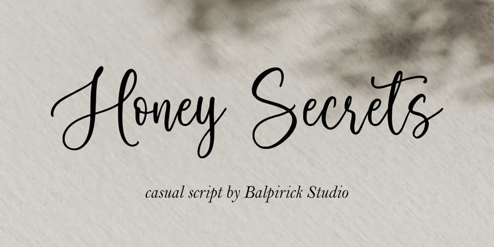 Honey Secrets font