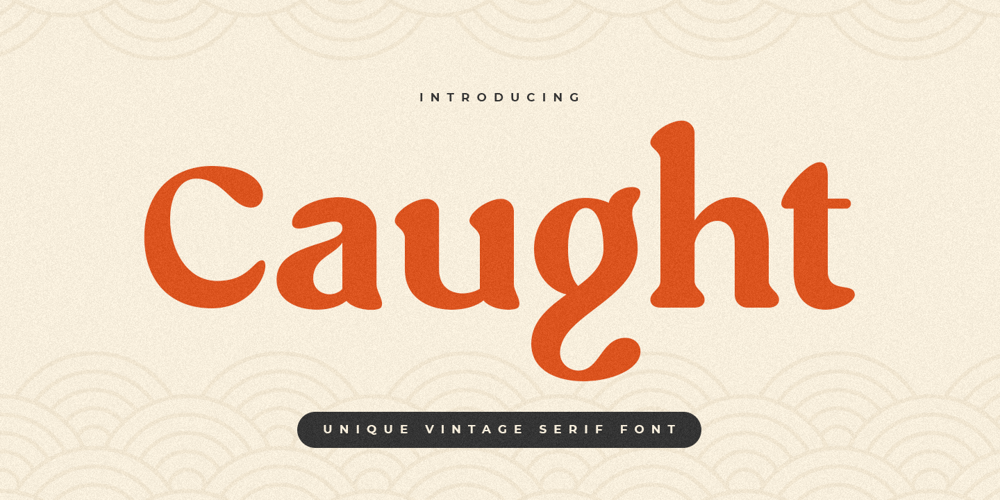 Caught font