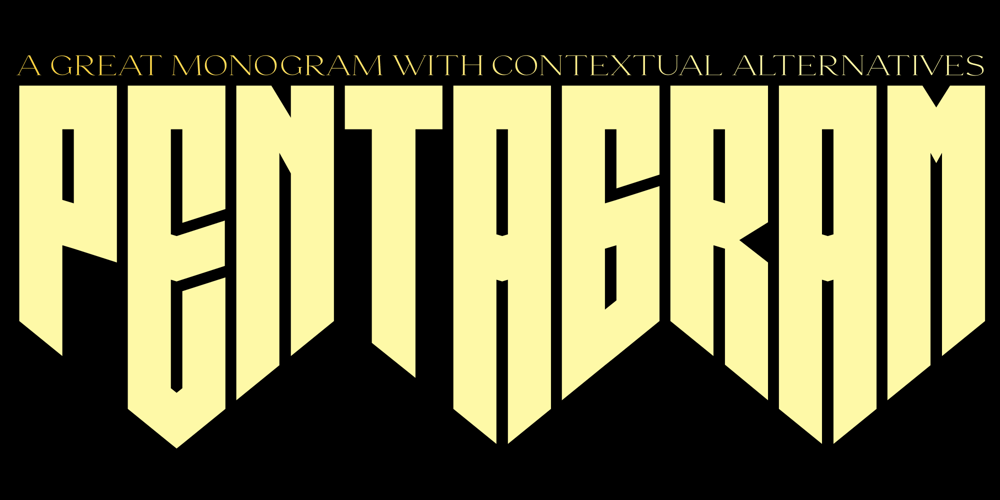 Pentagram font