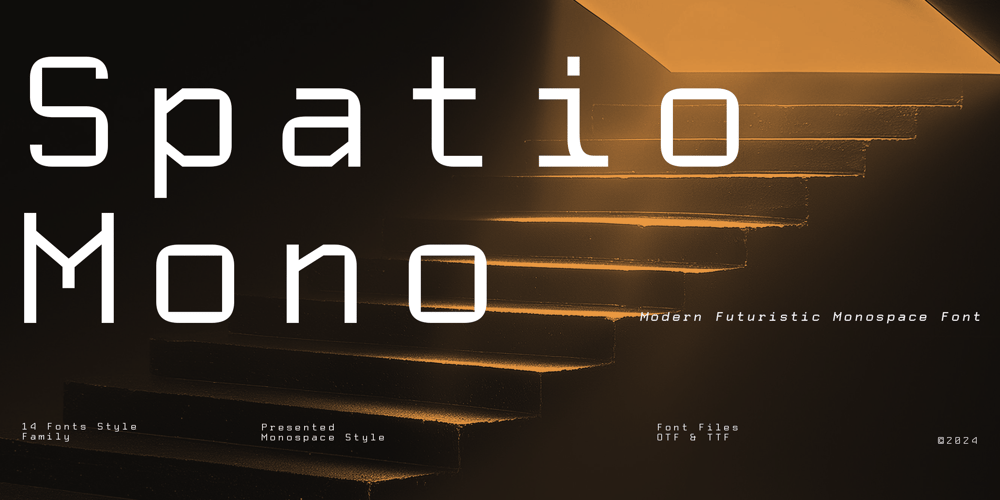 PNA Spatio Mono font