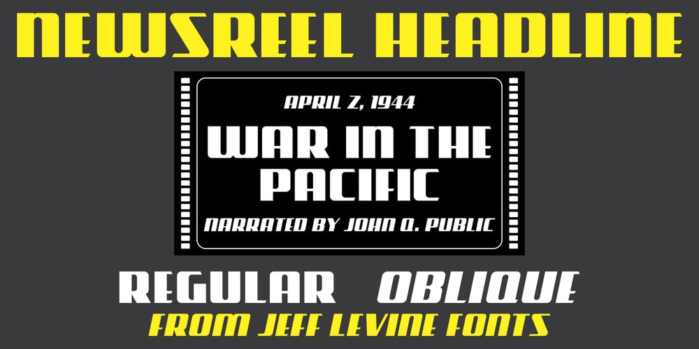 Newsreel Headline JNL font