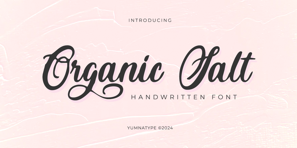 Organic Salt font