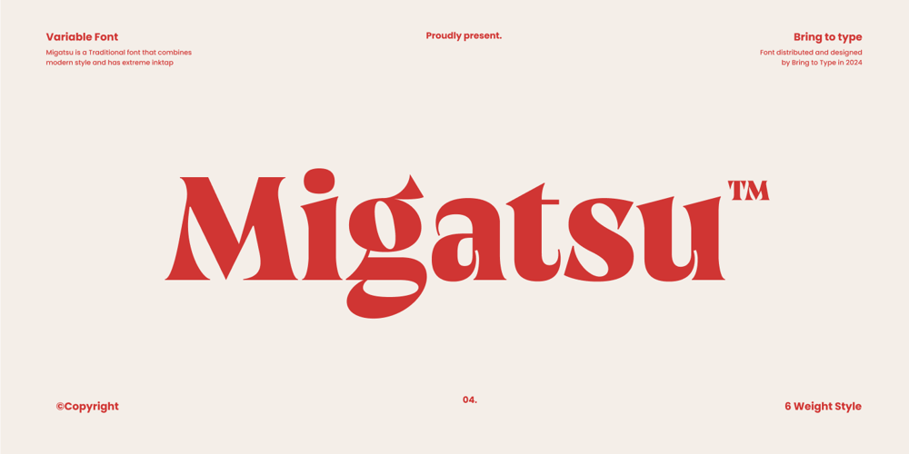 Migatsu font