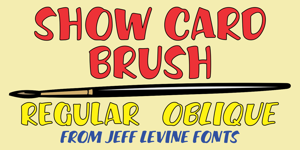 Show Card Brush JNL font