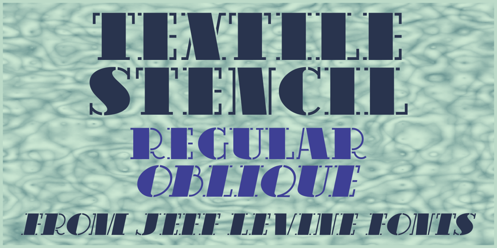 Textile Stencil JNL font