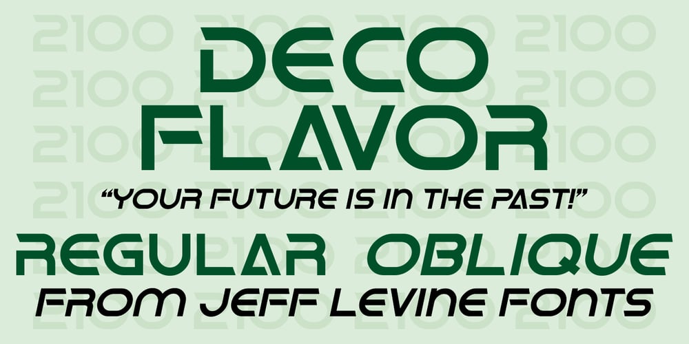 Deco Flavor JNL font