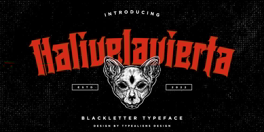 Halivelavierta font