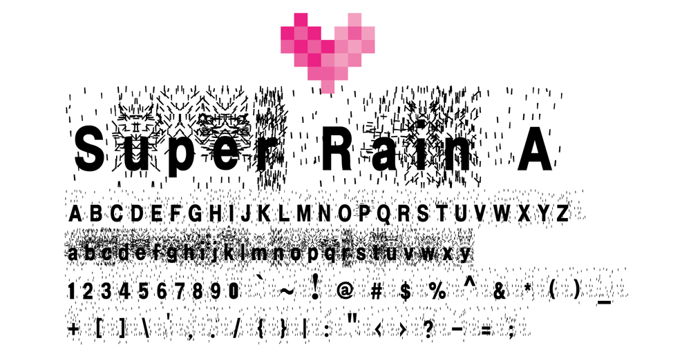 Super Rain E font