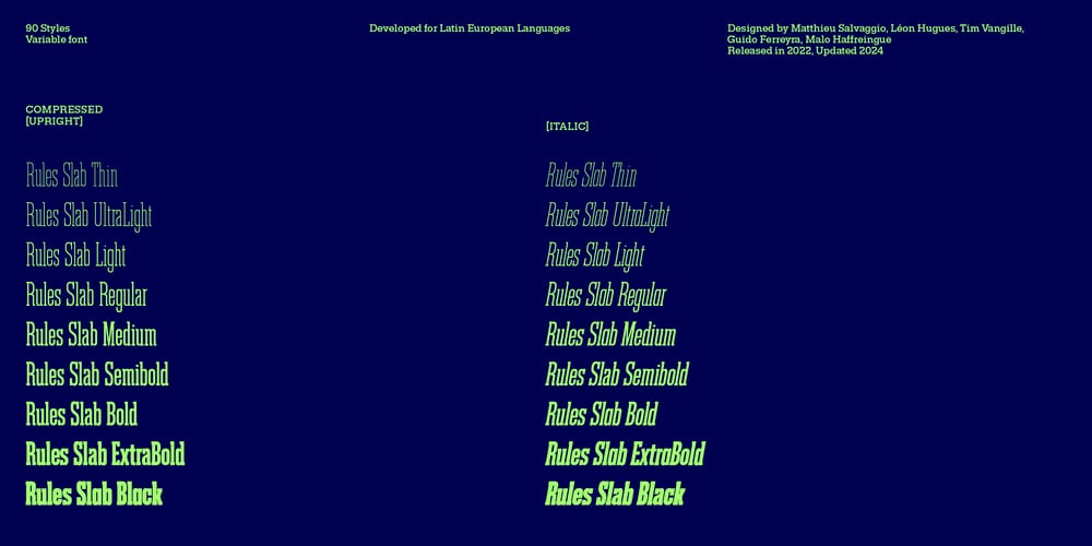 Rules Slab Variable font
