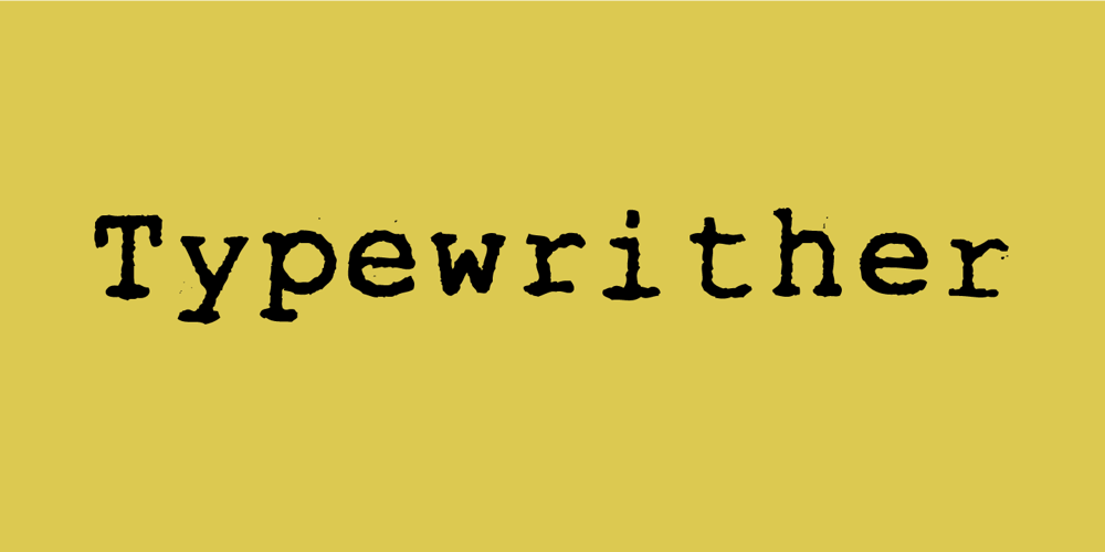 Typewrither font