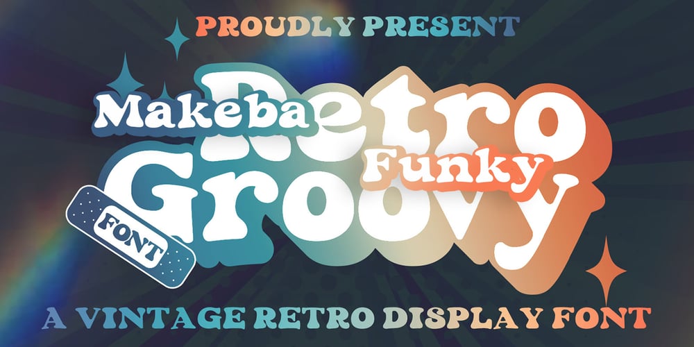 Makeba Retro Funky Groovy font