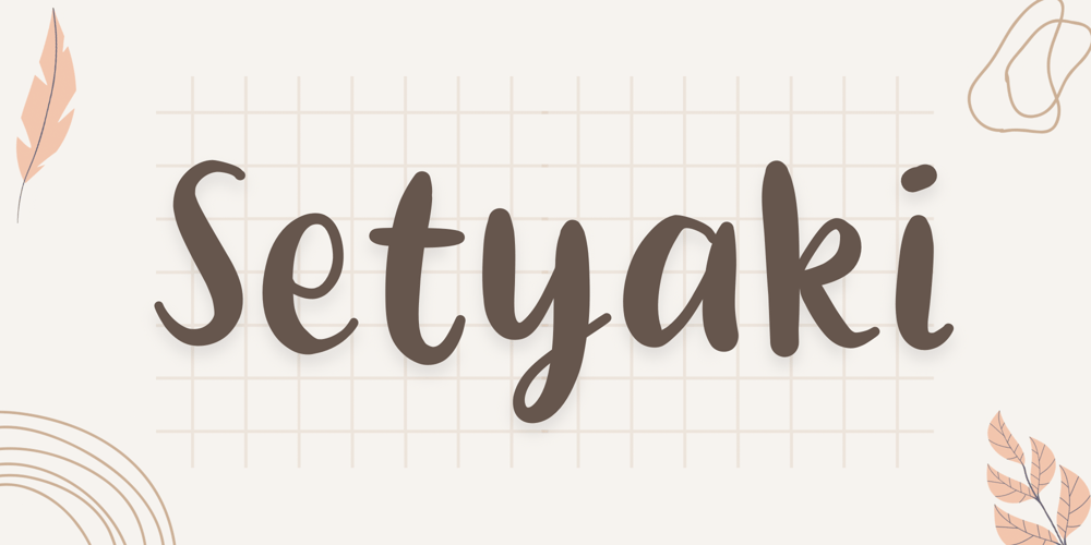 Setyaki font