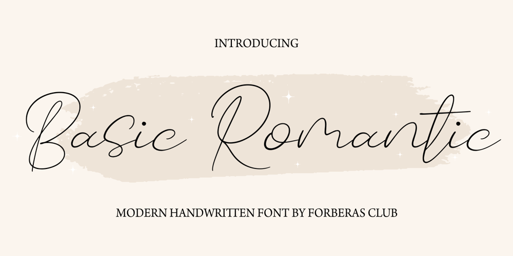 Basic Romantic font