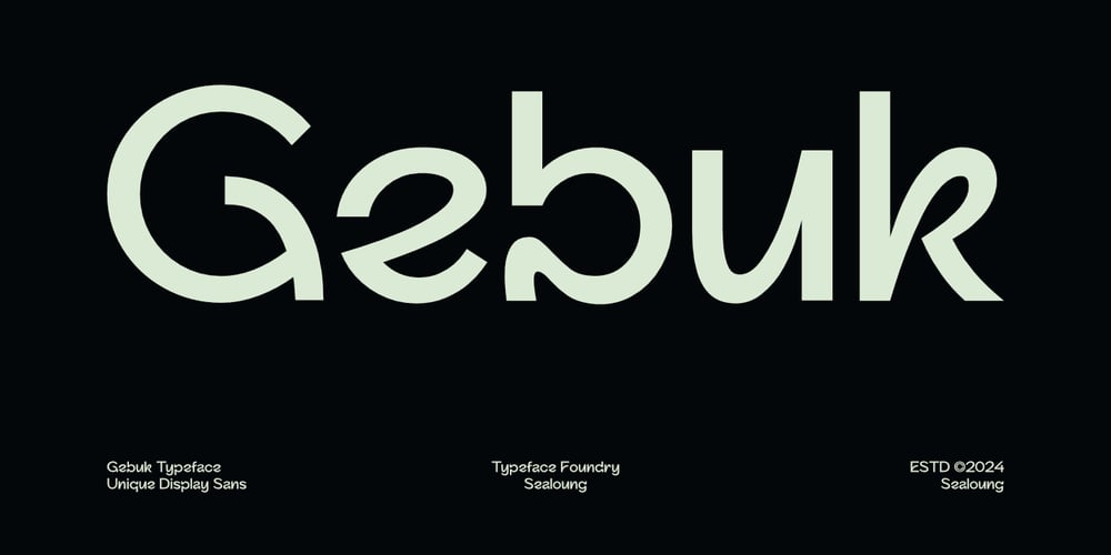 Gebuk font