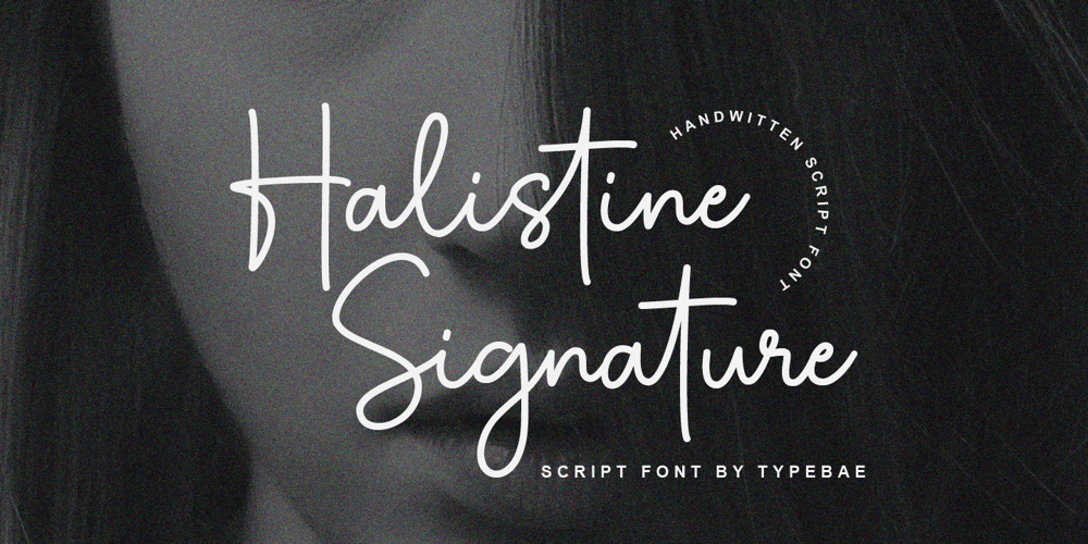Halistine Signature font