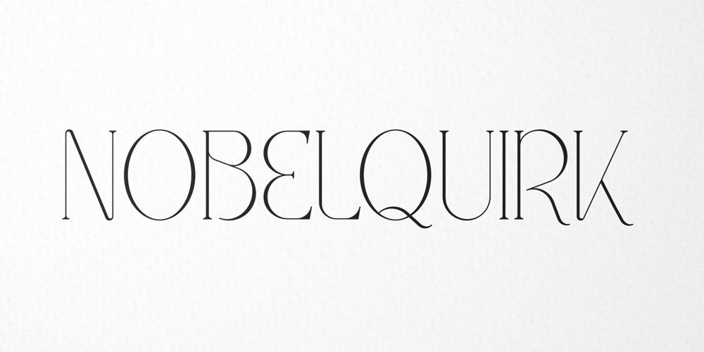 Noble Quirk font
