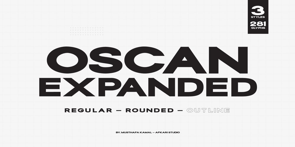 Oscan Expanded font