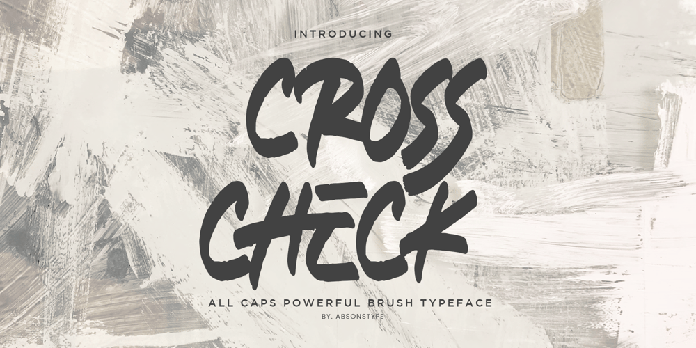 Cross Check font
