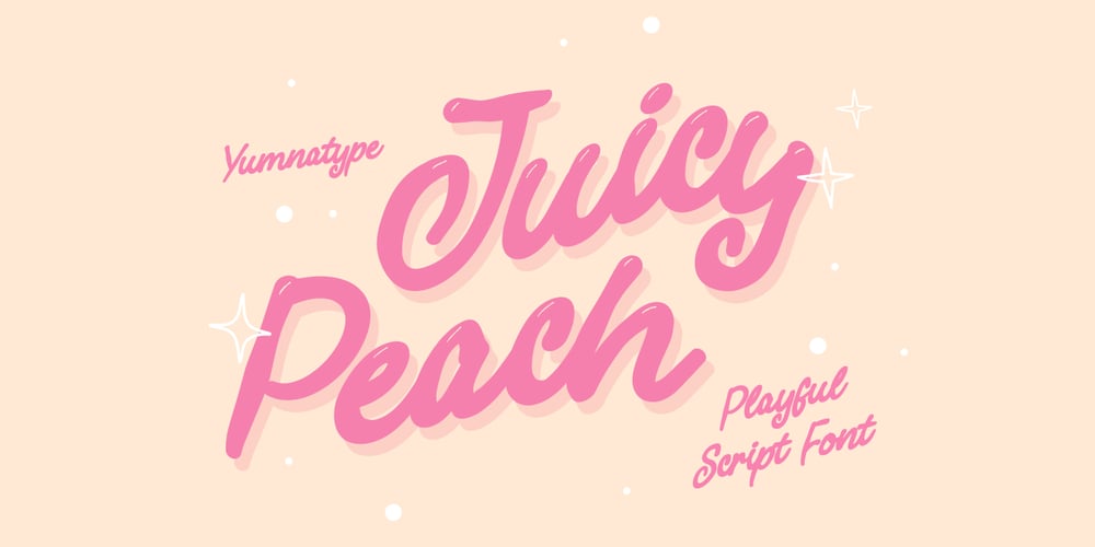 Juicy Peach font
