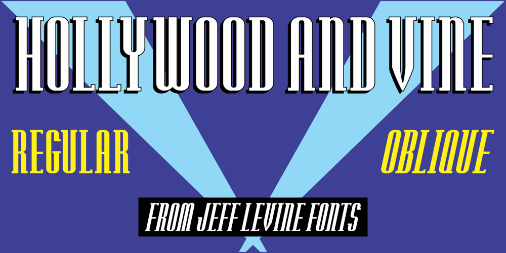 Hollywood and Vine JNL font