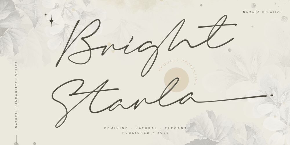 Bright Starla font