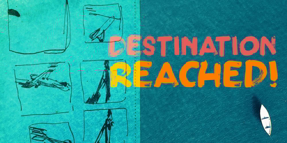 Destination Reached font