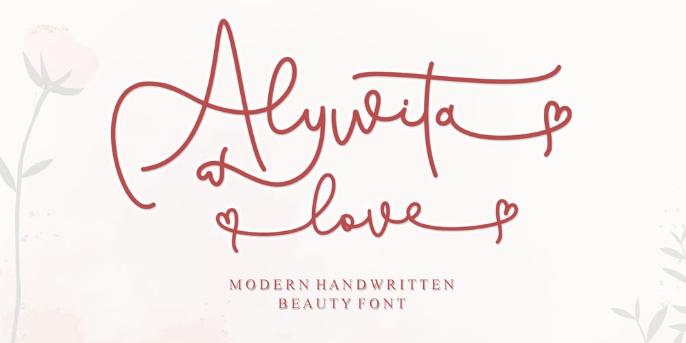 Alywita Love font